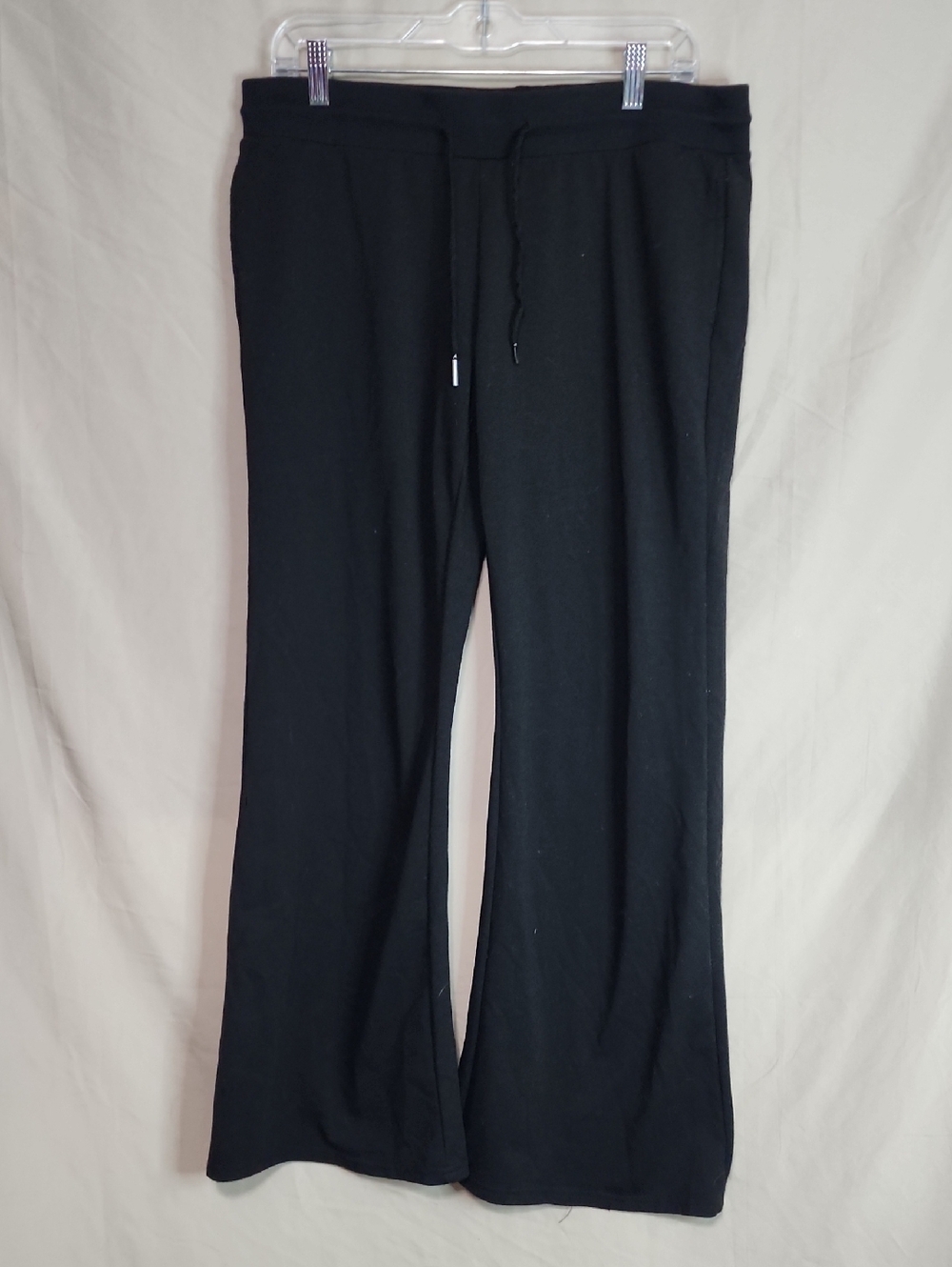SHEIN Black Cozy Wide-Leg Lounge Pants